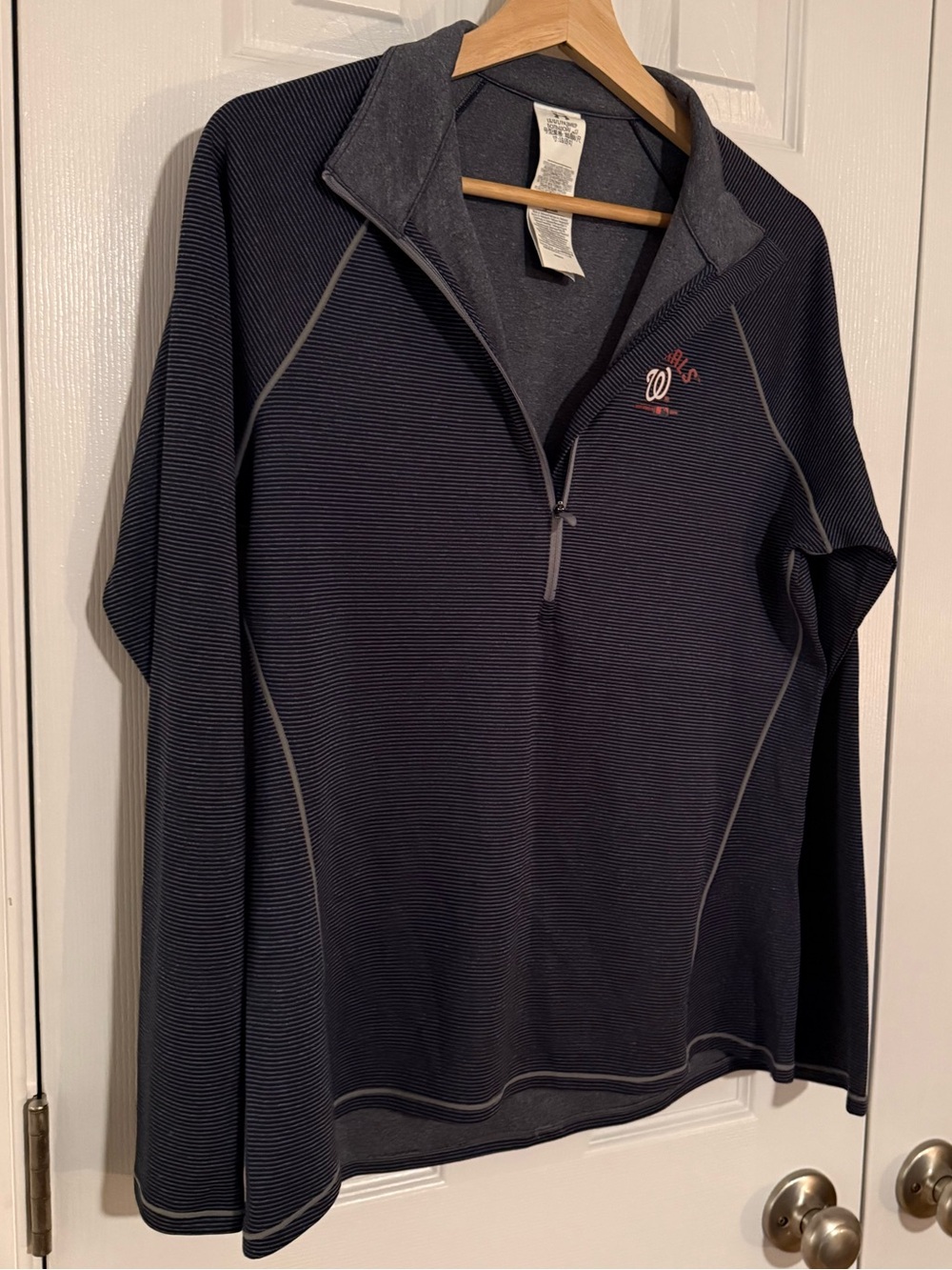 Under Armour Women's Navy Quarter-Zip Pullover with Washington Nationals Logo